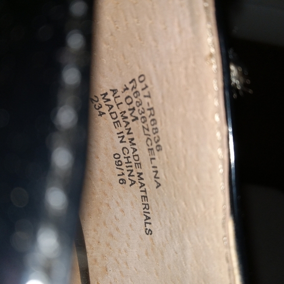 Rialto Like New Never Worn Black Patent Celina Cork Wedge Shoe size 10M - Picture 6 of 8